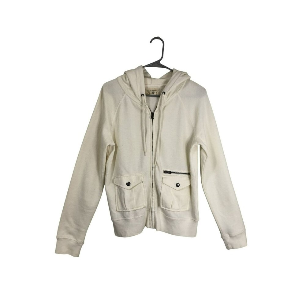 Denim & Supply Ralph Lauren Sweatshirt Ivory Full-Zip Hoodie Size L/G Womens